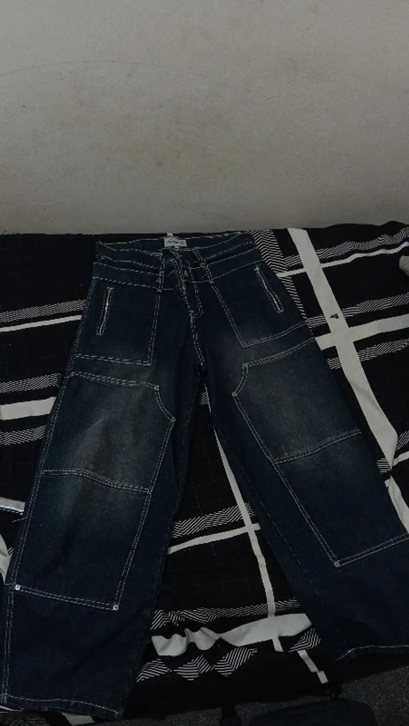 2TIMESTOO Double Knee Washed Denim - Vintage Blue photo 1