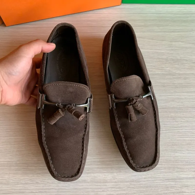 TODS LOAFER SUEDE SHOES SIZE 43.5 photo 1