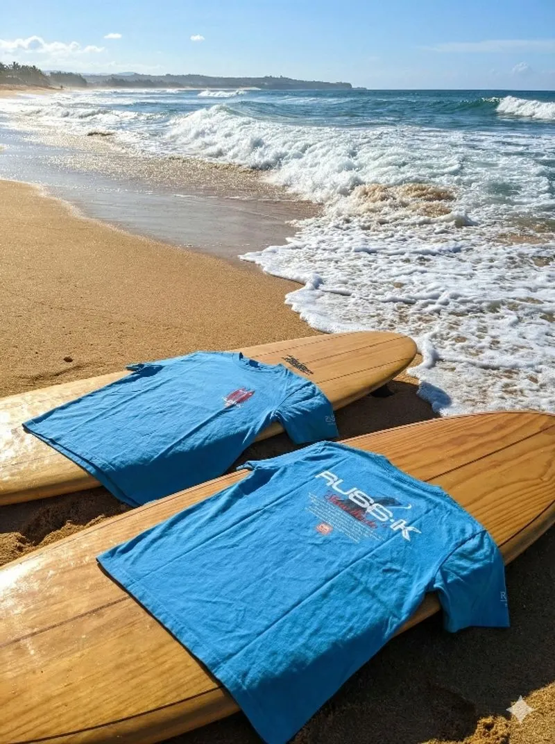Russ.K "Slow Ride, Surf Board" Japan Surfwear Tee photo 1