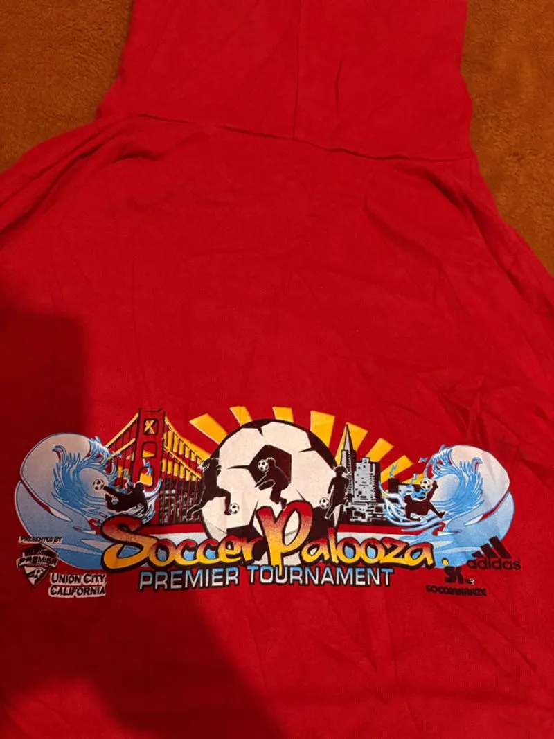 vintage Hanes Print Pro Adidas UC Premier Soccer Hoodie photo 1