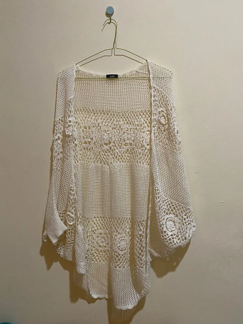 Vintage Cardigan Wanita cream photo 1