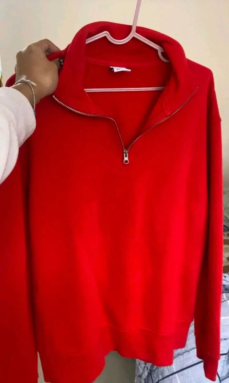 ZARA's washed quarter zip photo 1