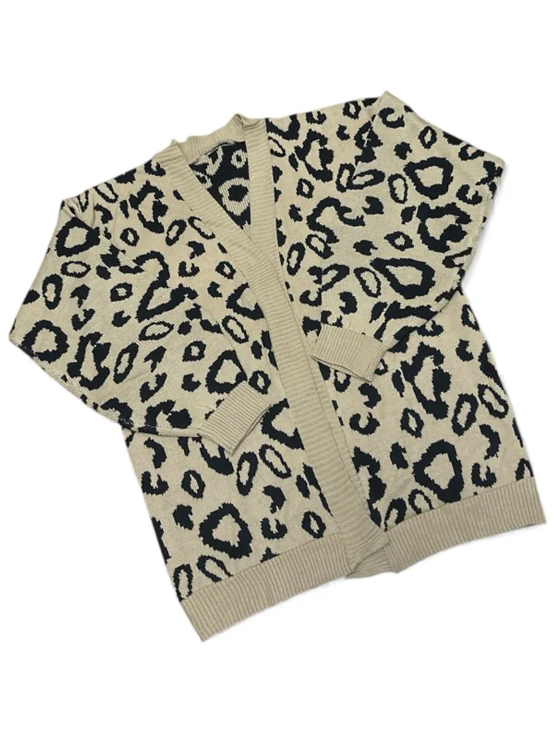 Cardigan Oversize Motif Leopard  photo 1