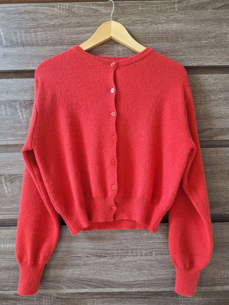 Cardigan Rajut Merah Wanita photo 1