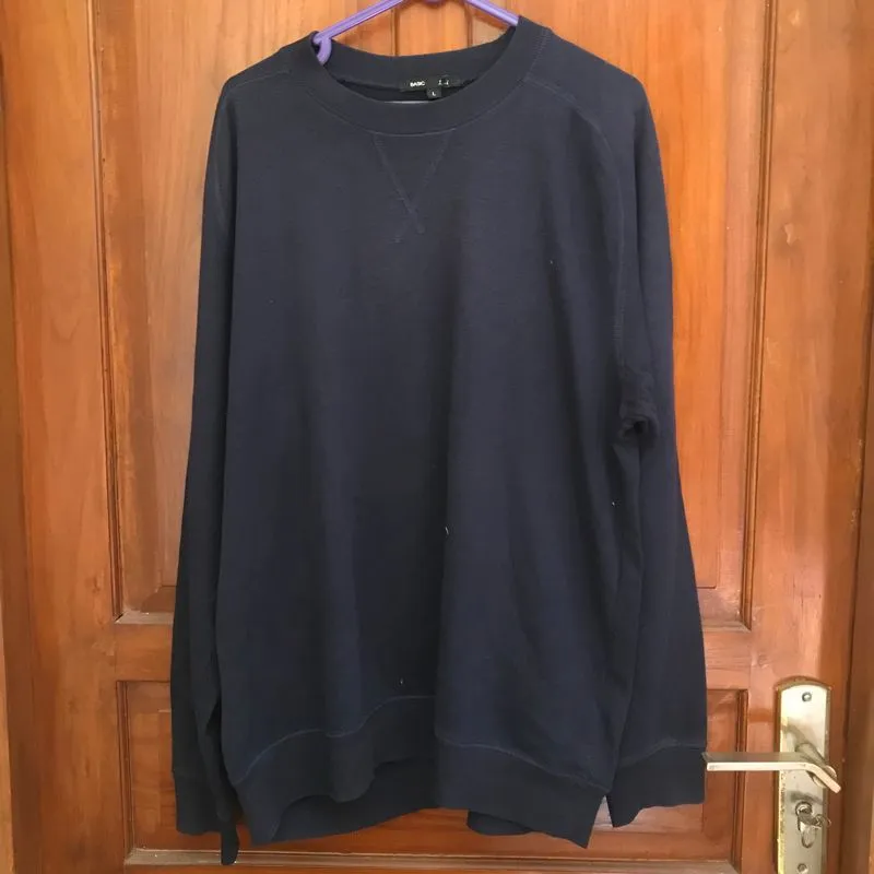 Navy Blue Oversized Sweatshirt photo 1