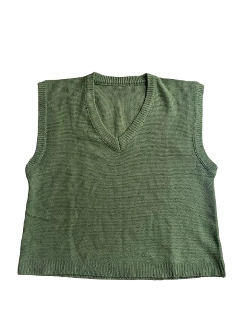 Minimalist Casual Vest Wanita green photo 1