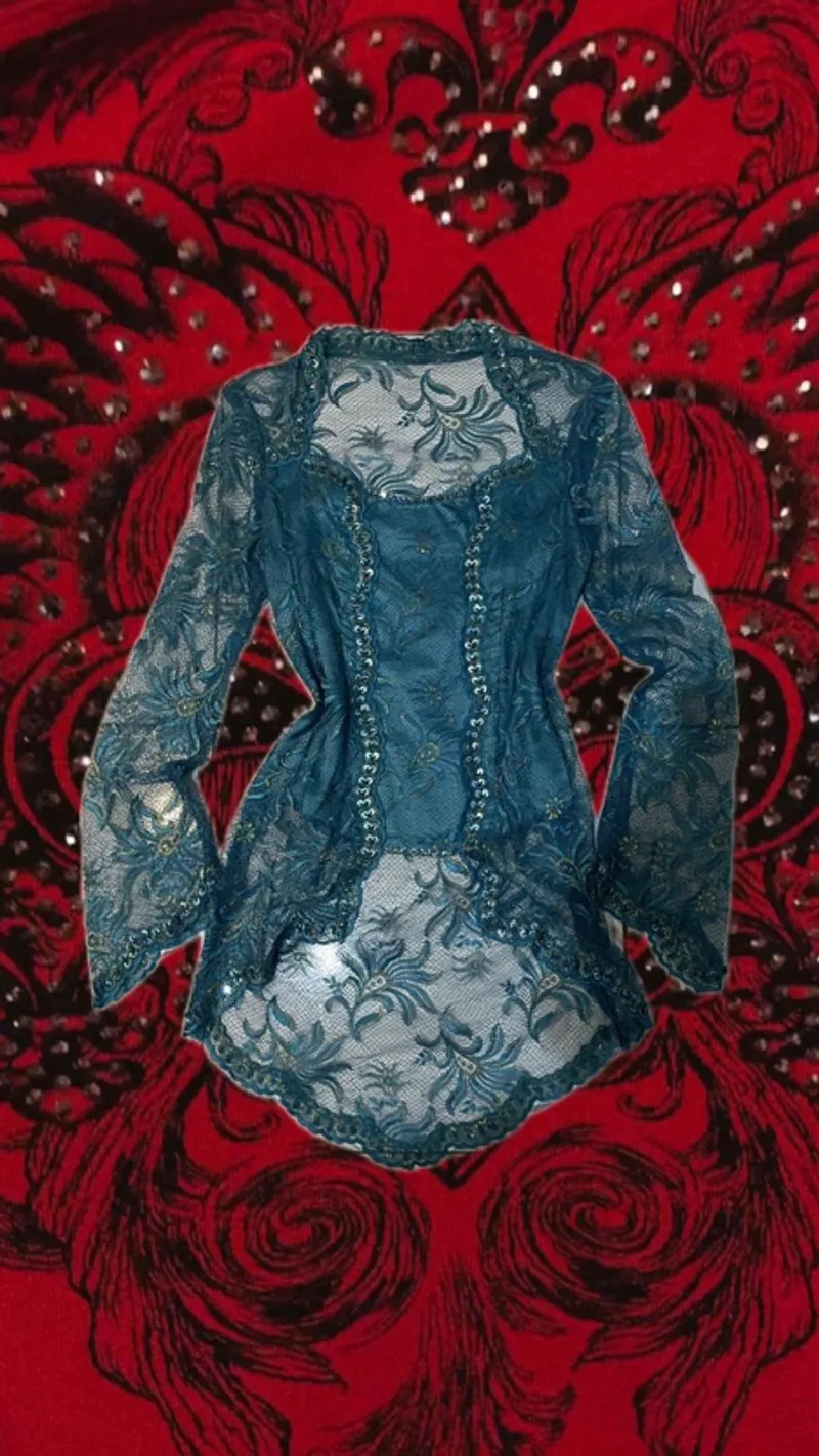 blue kebaya photo 1