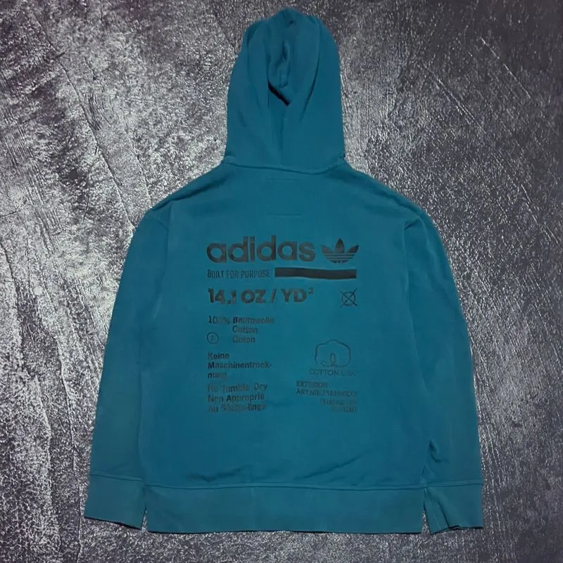 Adidas Streetwear Sportswear Hoody Pria green blue photo 1