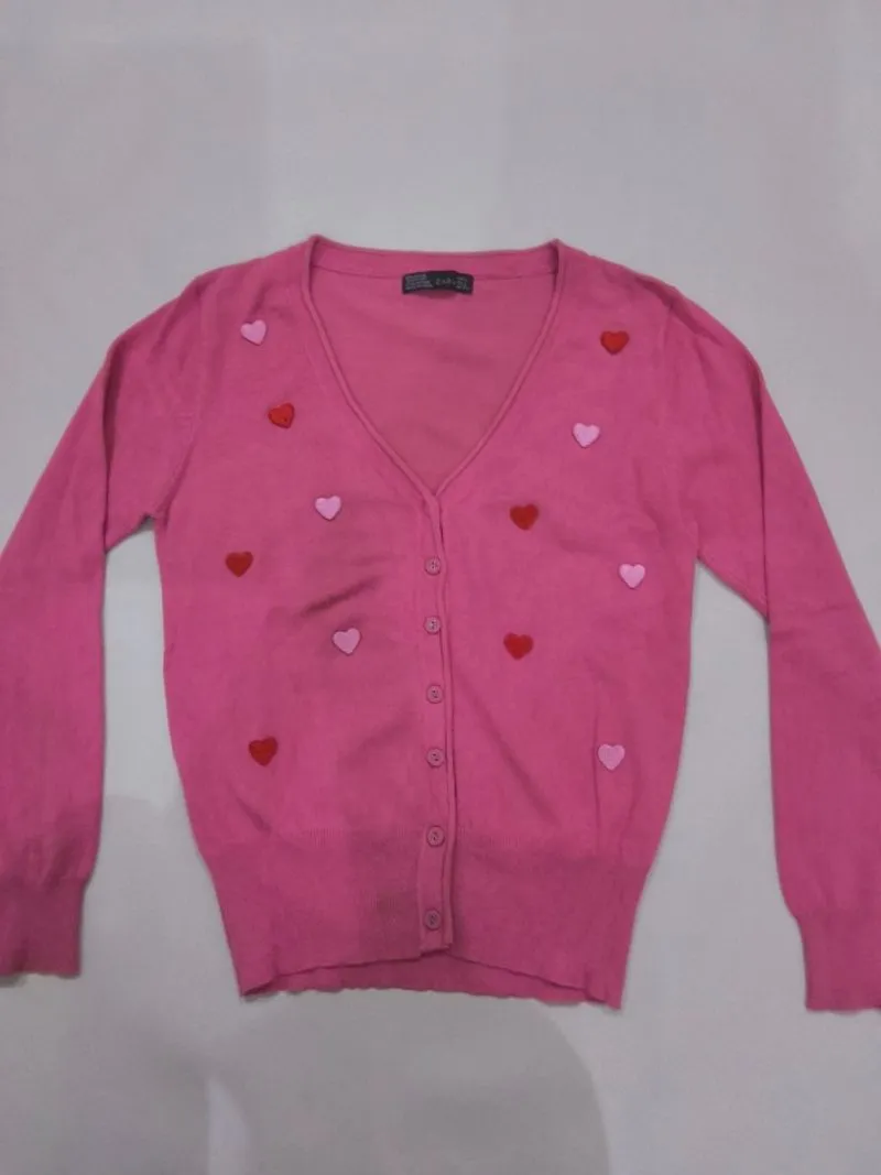 zara cardigan love v-neck photo 1