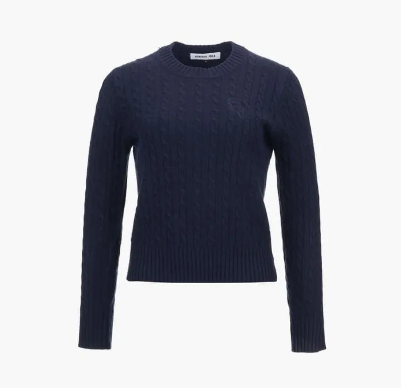 general idea cable sweater black on black photo 1