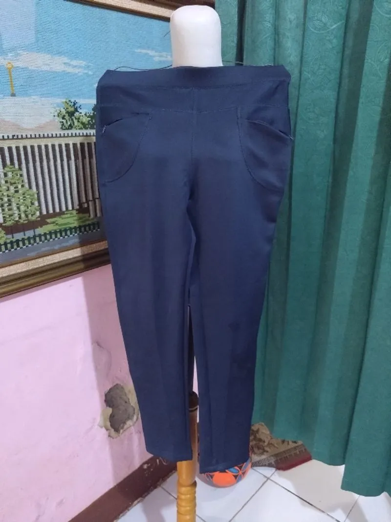 P189 Celana saya warna navy photo 1