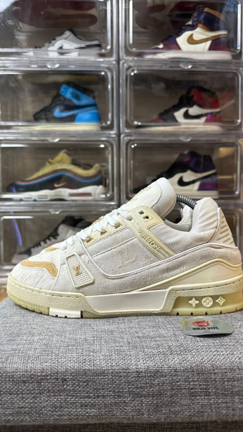 LOUIS VUITTON CLASSIC LOGO TRAINER WHITE CREAM , LOUIS VUITT photo 1