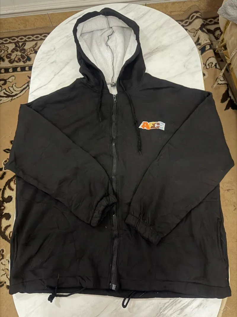 Jaket hoodie cez afce black oversize unisex photo 1