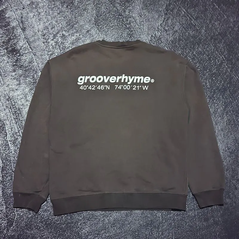 Grooverhyme Streetwear Sportswear Sweatshirt Pria brown photo 1