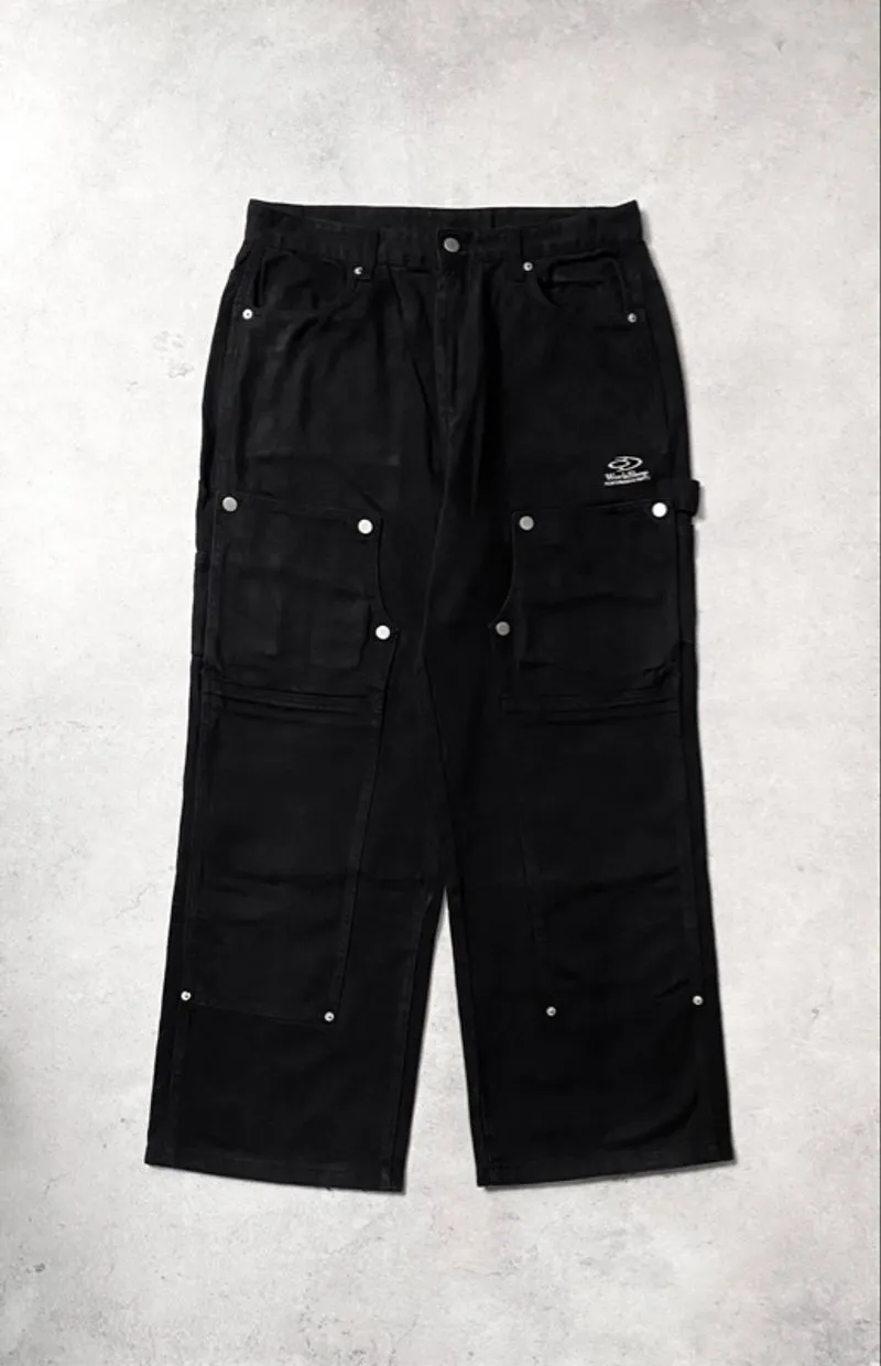 TRAVEL CARPENTER MULTIPOCKET DENIM BLACK photo 1