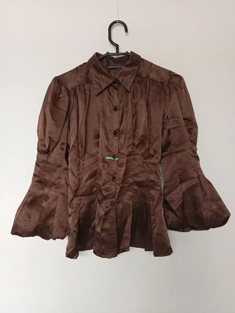 [ NETT ] Kemeja Satin Coklat photo 1
