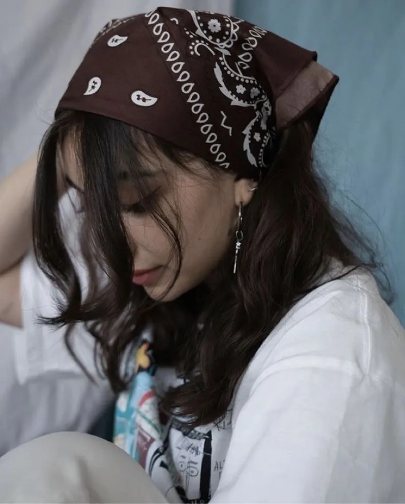 Casual Scarf Wanita brown photo 1