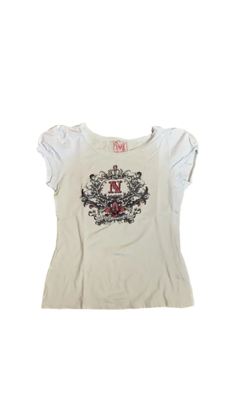 Graphic Tee — Vintage Crest Print photo 1