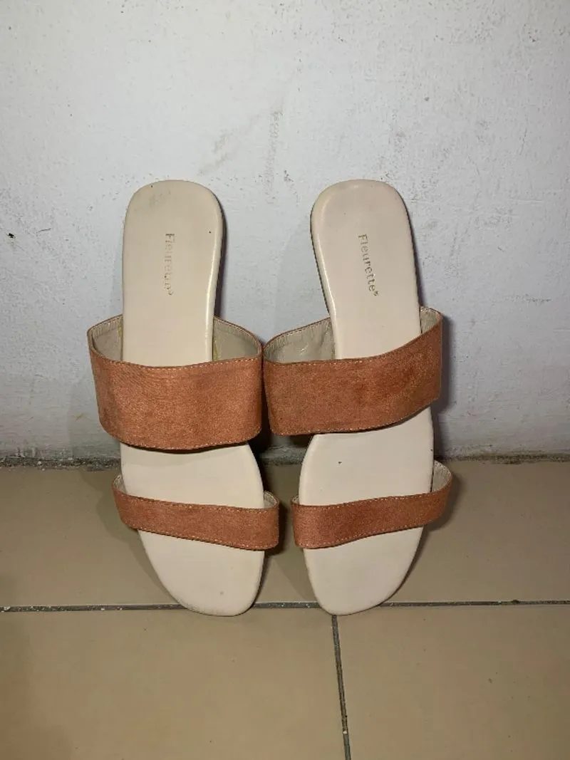 Sandal flat (Khaki orange)	Fleurette photo 1