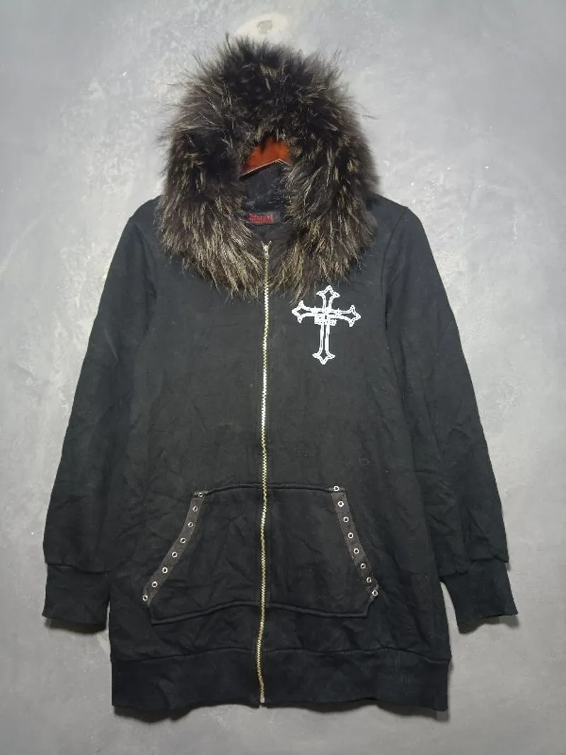 Vkei Fur Zip Hoodies Y2K  photo 1