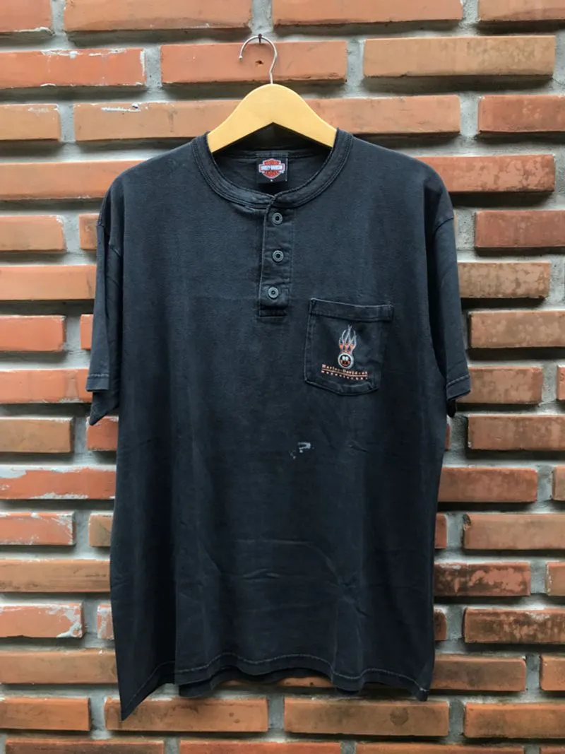 Tshirt pocket vtg Harley Davidson Fairbanks alaska photo 1