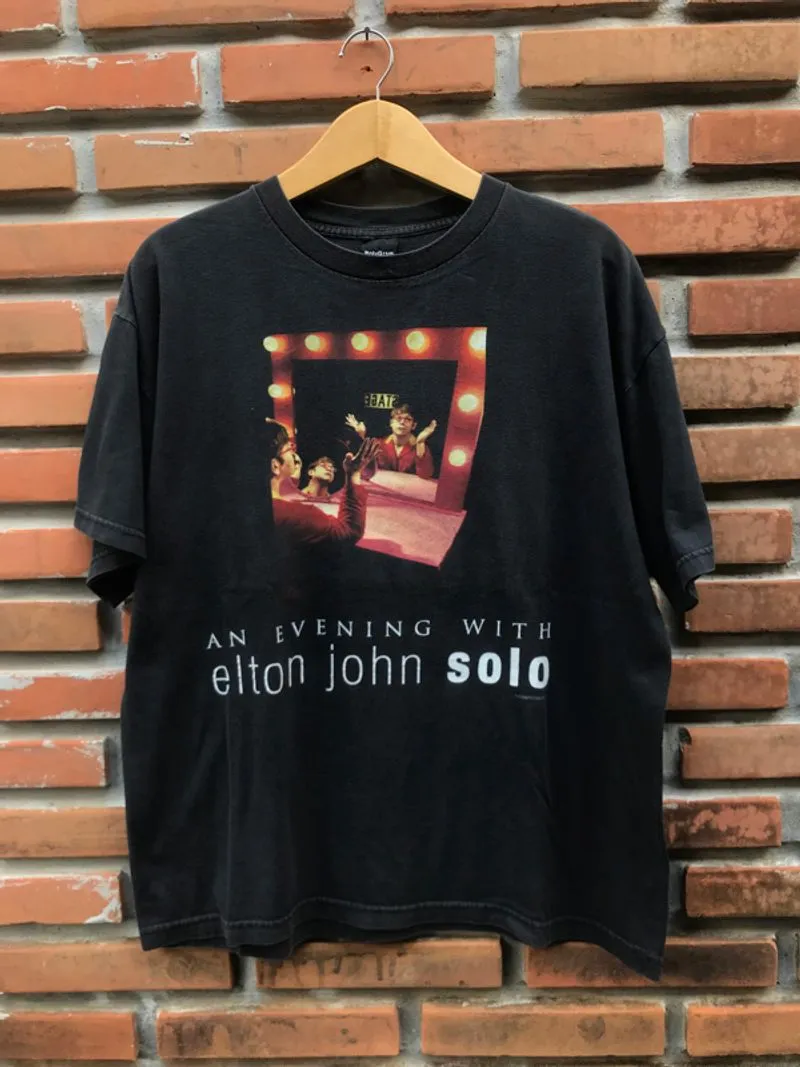 Tshirt Elton John An Evening Solo Tour 1998 photo 1