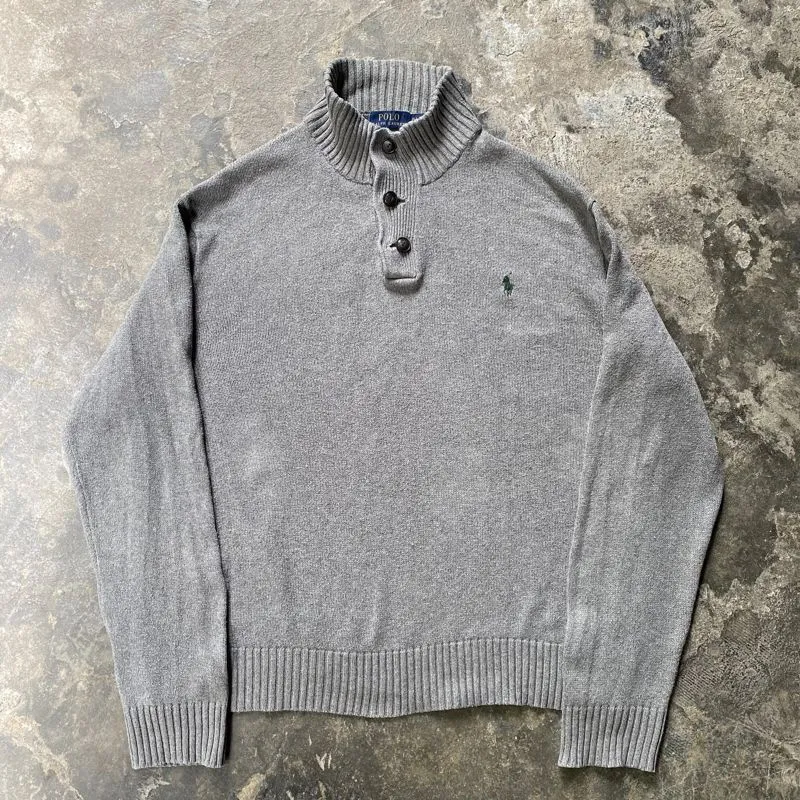 Polo Ralph Lauren Henley Knit Sweater Grey photo 1