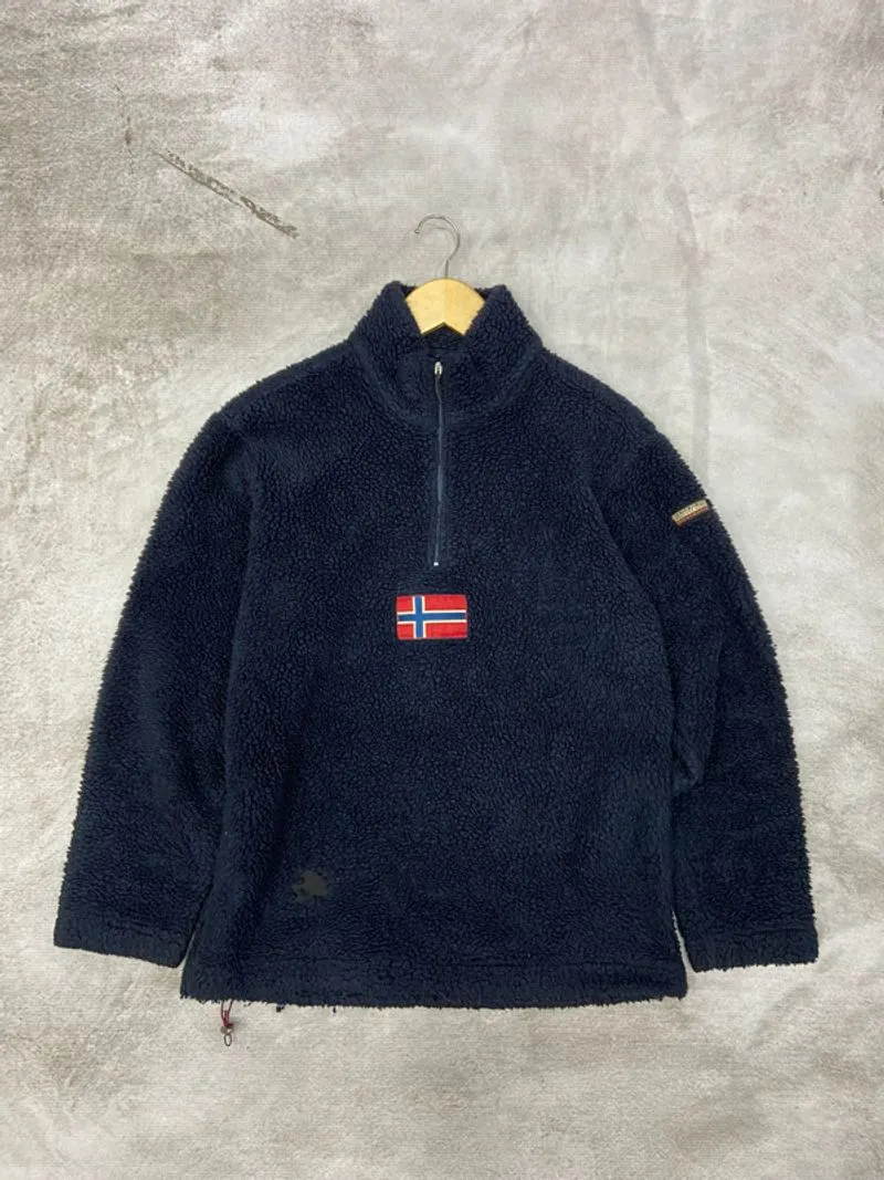Napapijri flag fleece jacket vintage kursor photo 1