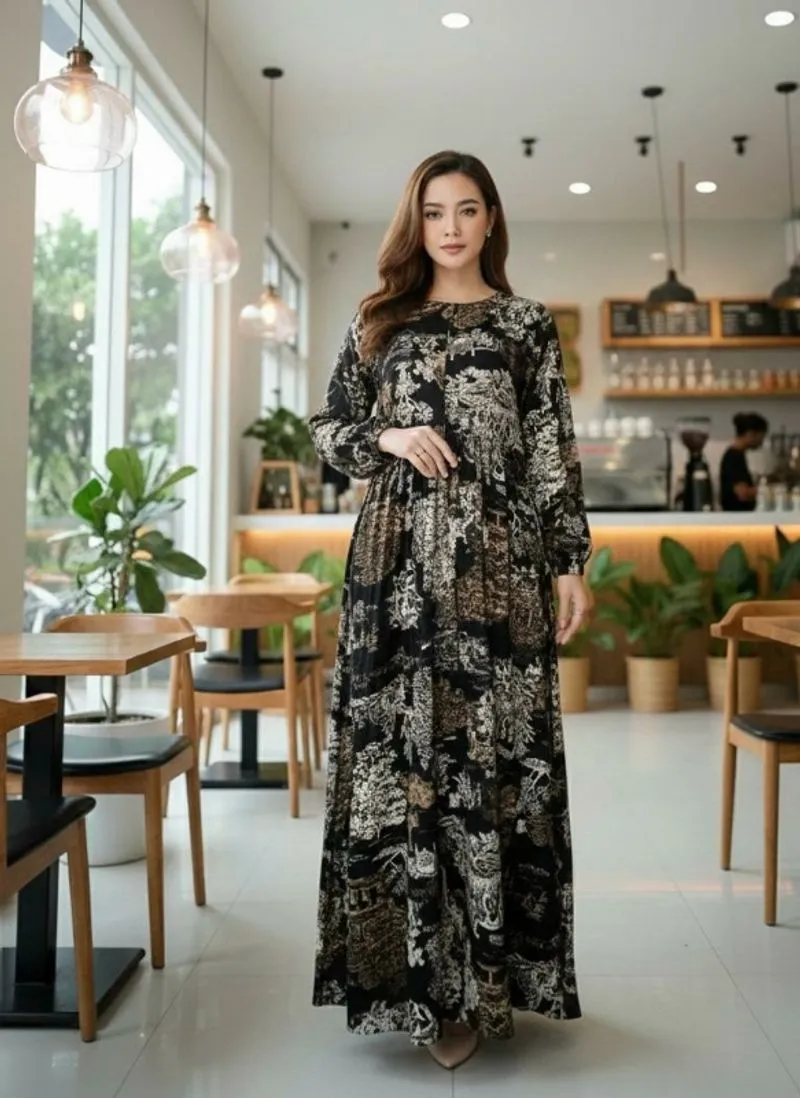 Gamis Loliana
Premium Rayon
LD 120 PJ 130
Ziper Depan
Harga  photo 1