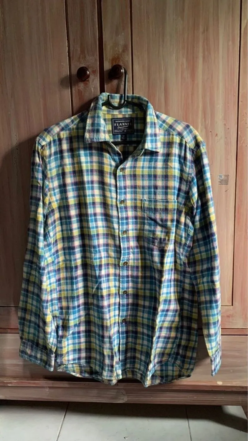 Kemeja Uniqlo Authentic Shirt Flannel Original Wash photo 1