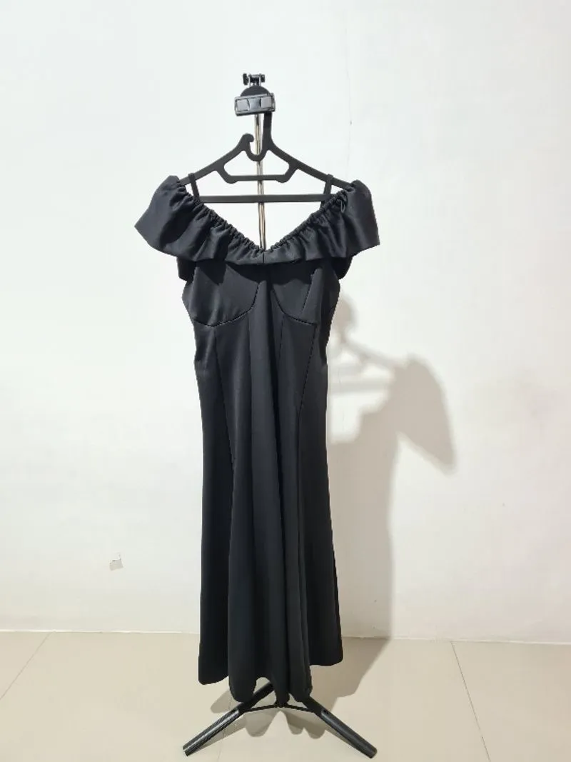 Dress pesta hitam panjang photo 1