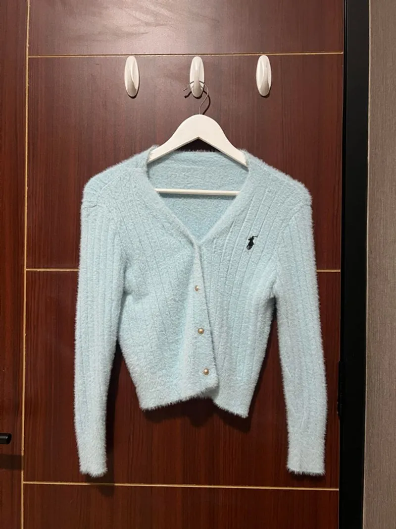 polo ralph lauren cardigan blue photo 1