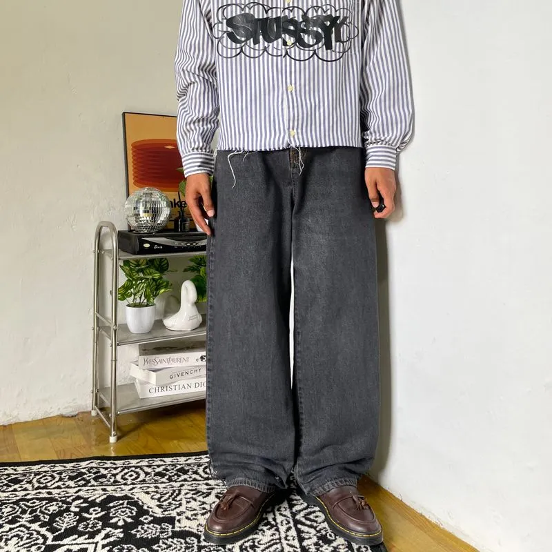 Black loose jeans Baggy made in Korea photo 1