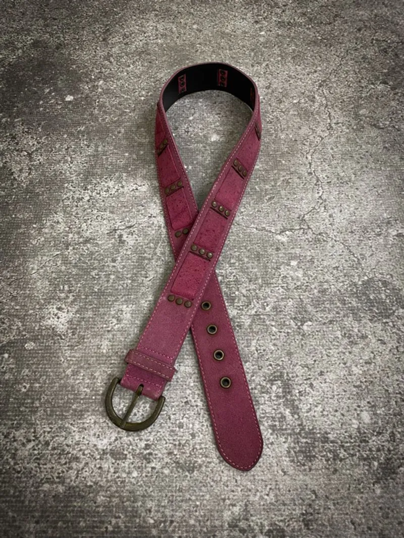2000s Studded Ring Leather Belt photo 1
