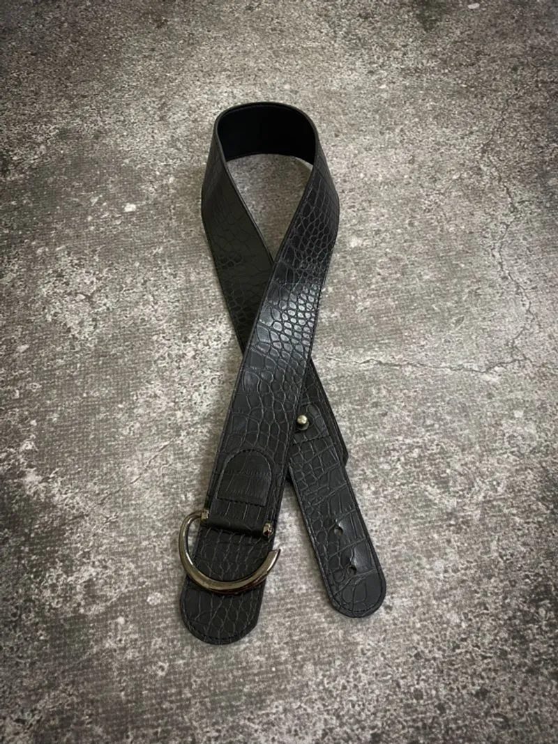 Anne Klein Snake Skin Black Leather Belt photo 1