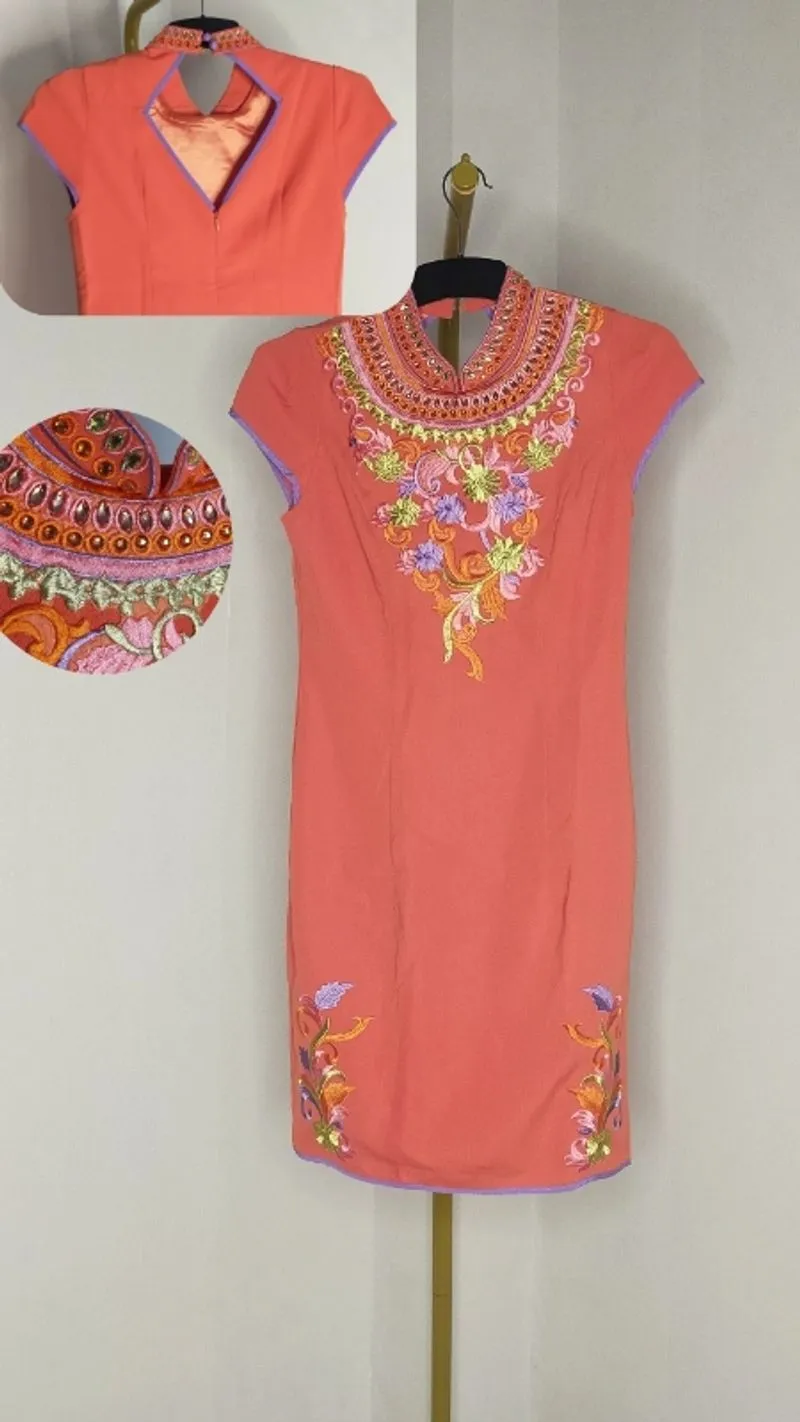 Dress imlek orange photo 1