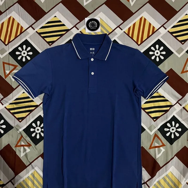 Uniqlo Casual Polo shirt Pria blue photo 1