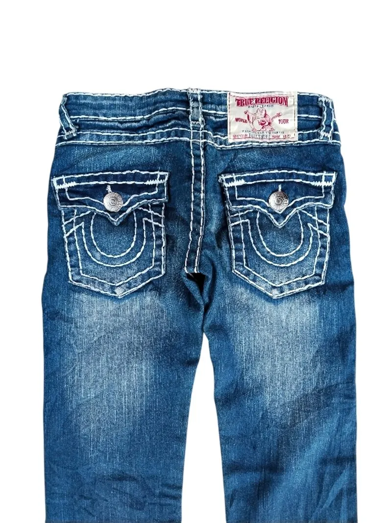 True religion billy super T big white stitch flare jeans photo 1