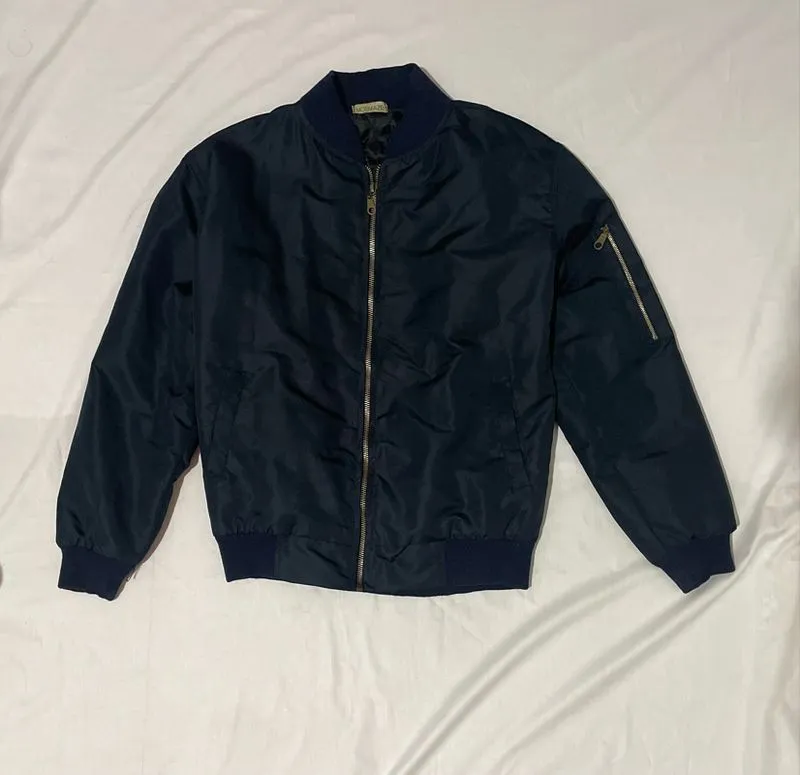 MOSMAZE Navy Classic MA-1 Bomber Jacket photo 1