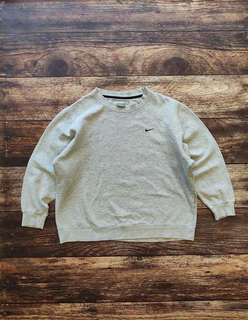 Nike Vintage Streetwear Sweater Pria gray photo 1