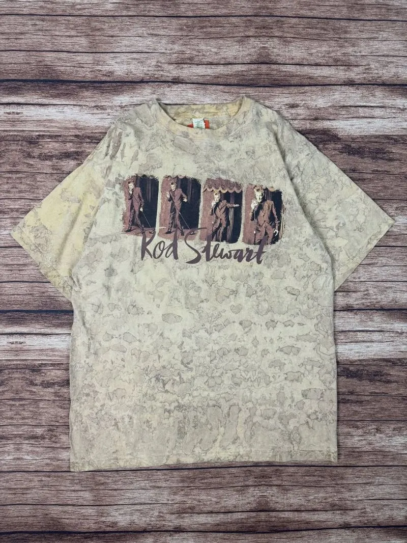 rod stewart 1998 vintage tideye band merch tshirt #NVTS23 photo 1
