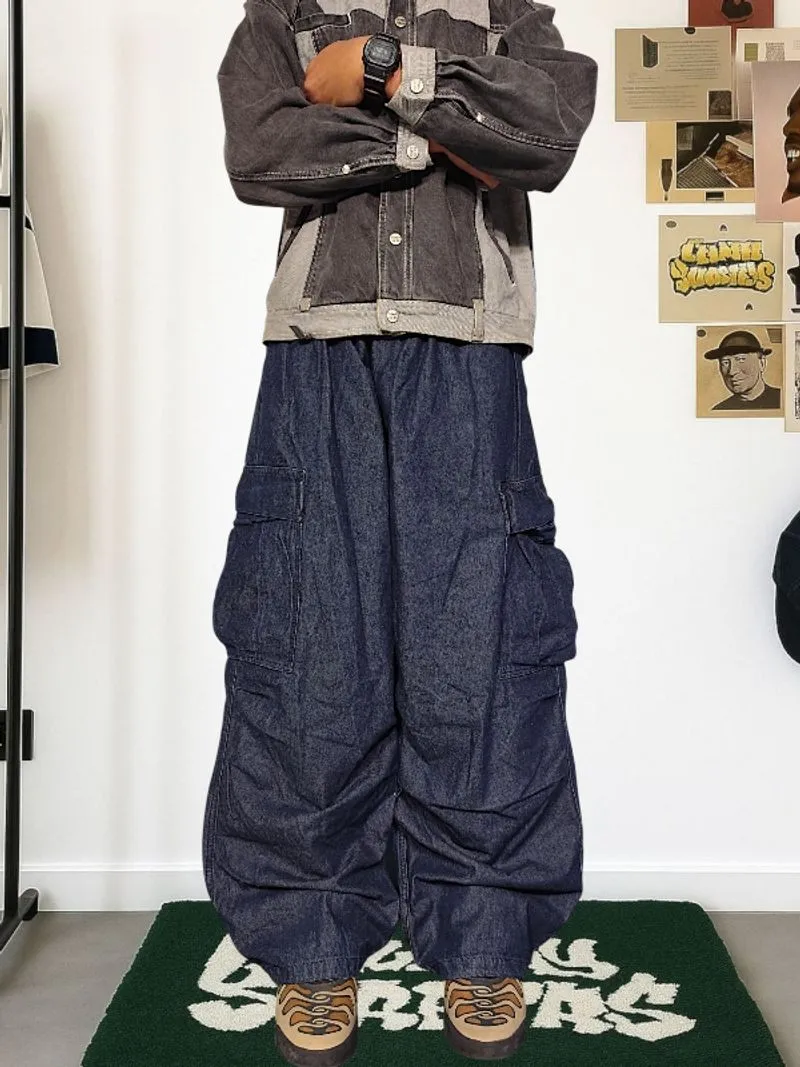 Gu Denim Superwide Cargo Ballon Jeans Not stussy, nudie, photo 1