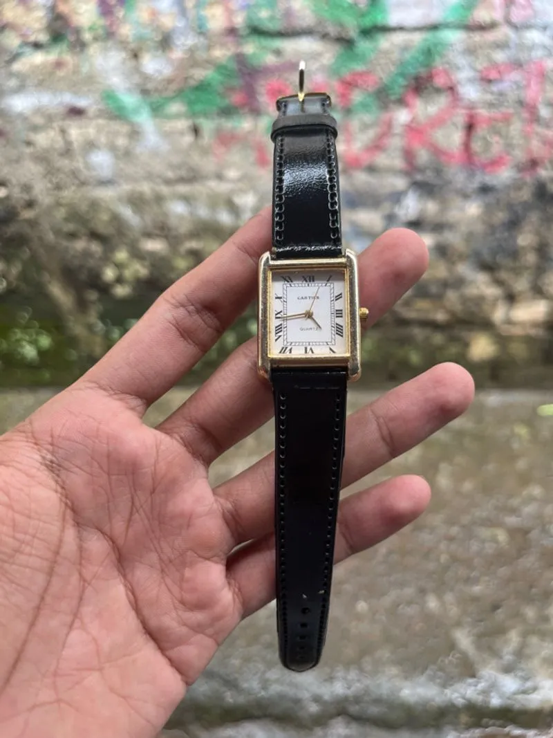 Jam tangan cartier tank quartz vintage photo 1