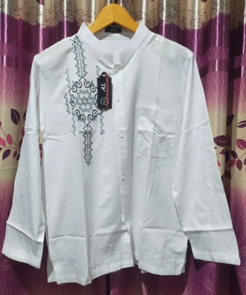 Kemeja Kojo Putih Bordir New photo 1