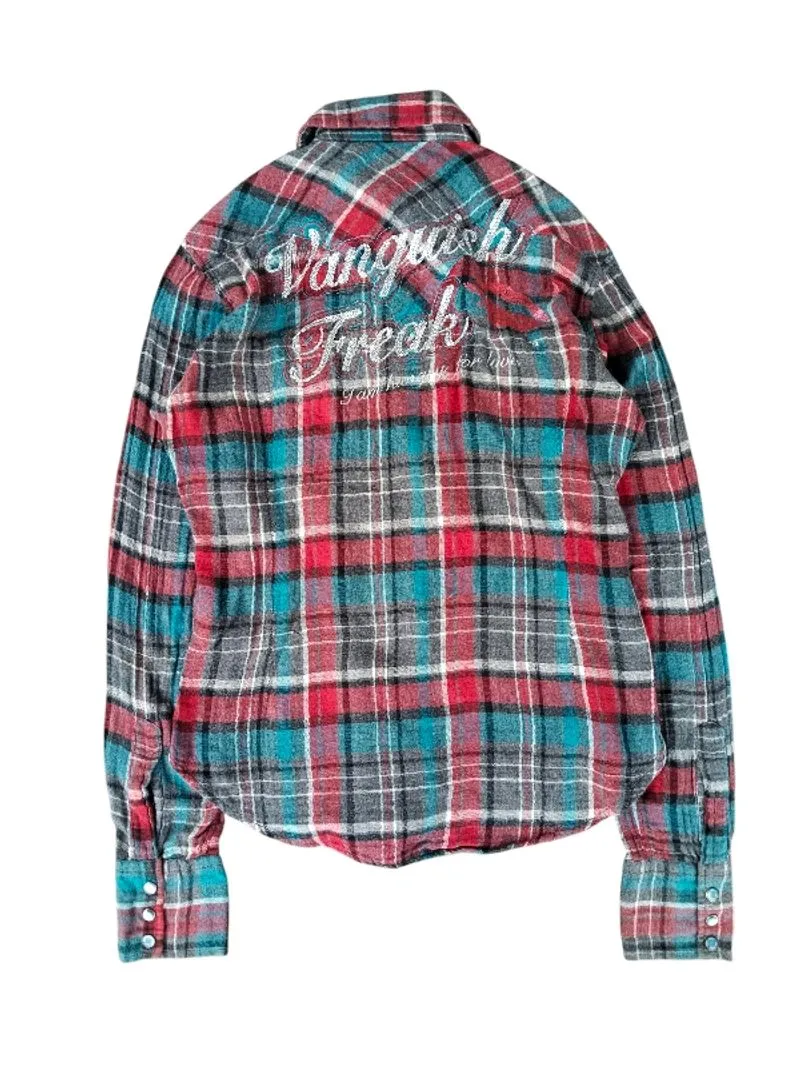 Vanquis gold big logo graphic flannel shirt photo 1