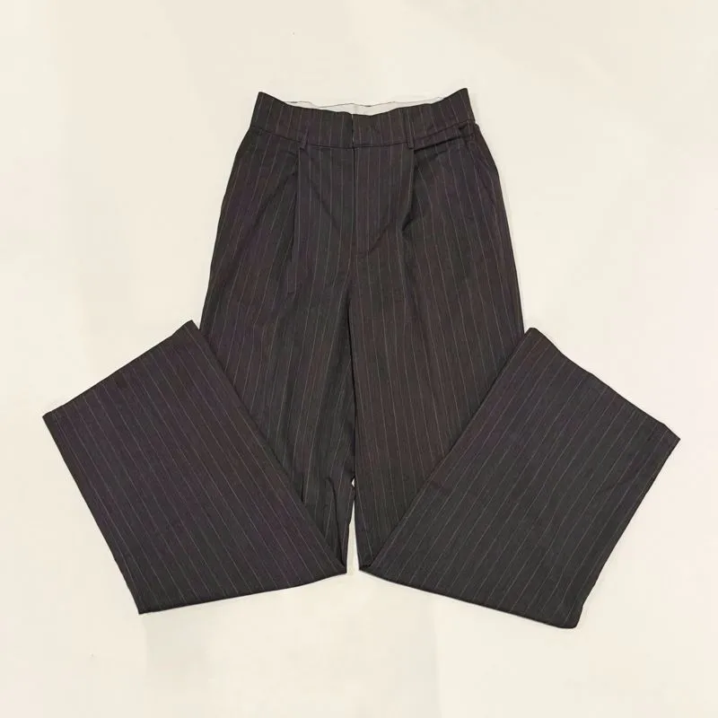 Cotton On Pinstripe Grey Work Office Trousers Pants  photo 1