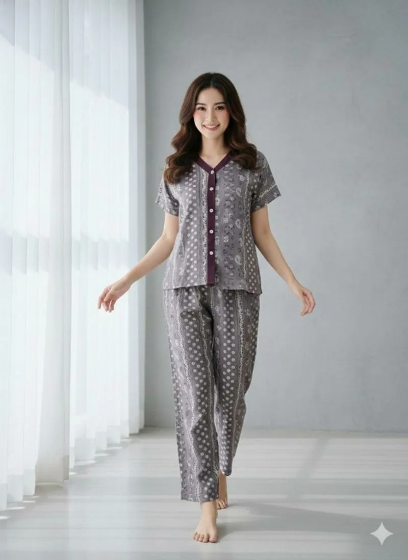 Premium rayon top ld120 pj70 kancing dpn pants lp120 pj93 photo 1