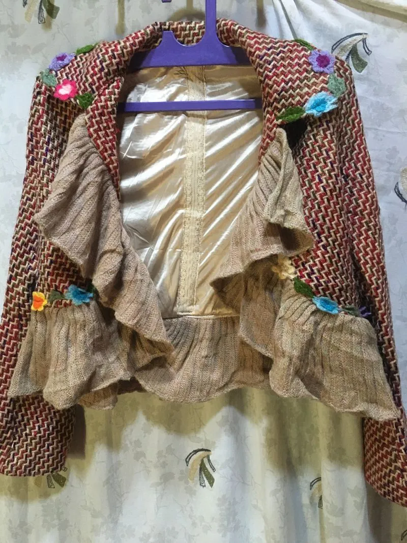 Vintage Blazer Wanita brown photo 1