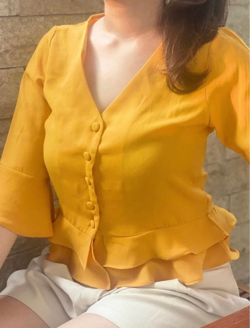 Blouse Wanita yellow photo 1