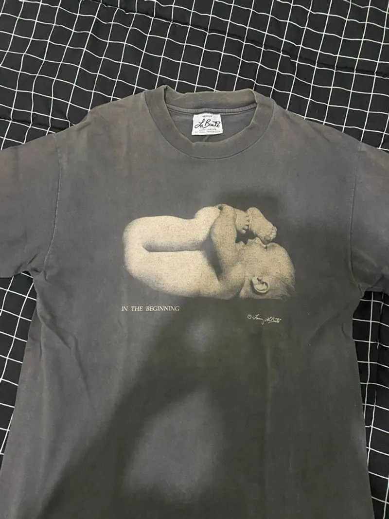 Kaos Art Tee “In The Beginning” – Gray Tone Graphic photo 1